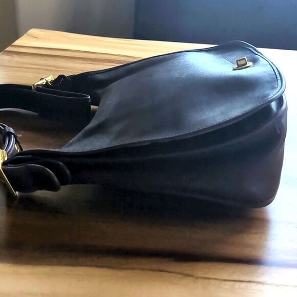 VINTAGE Perfection-Coach Legacy Crescent Flap Saddlebag Crossbody 9718 DkBrown - Picture 9 of 17